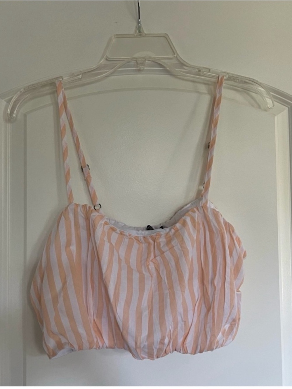 wild fable Peach & White Striped Cropped Cami